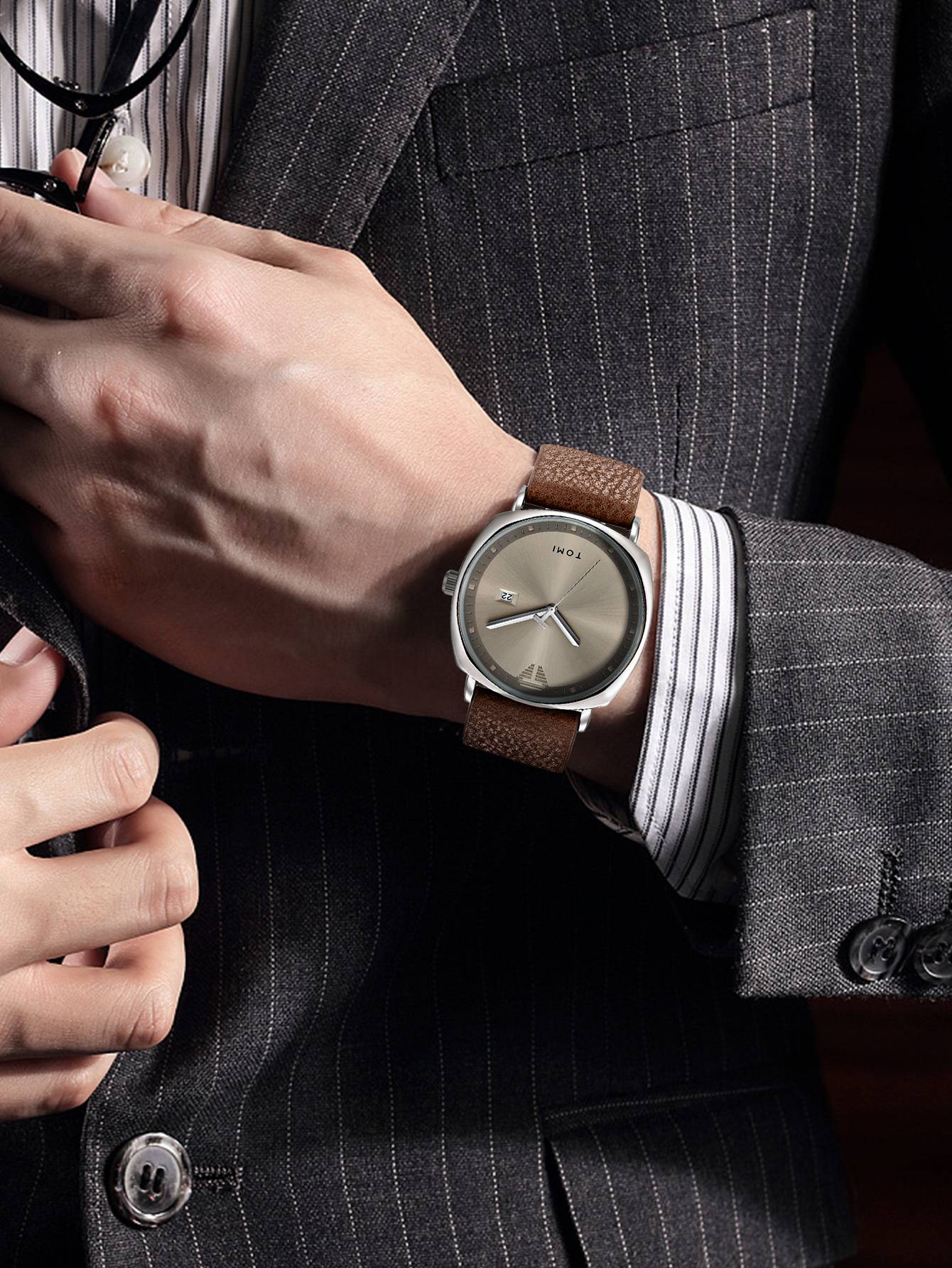 Relógio Minimalista Tomi ExecutiveSet™ - Box Premium Com Caneta