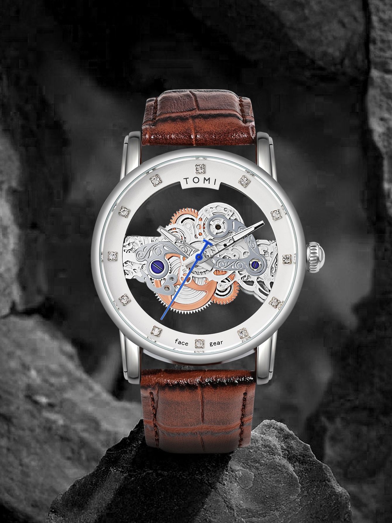 Relógio Tomi Classic Skeleton - Box Premium 2 Pulseiras