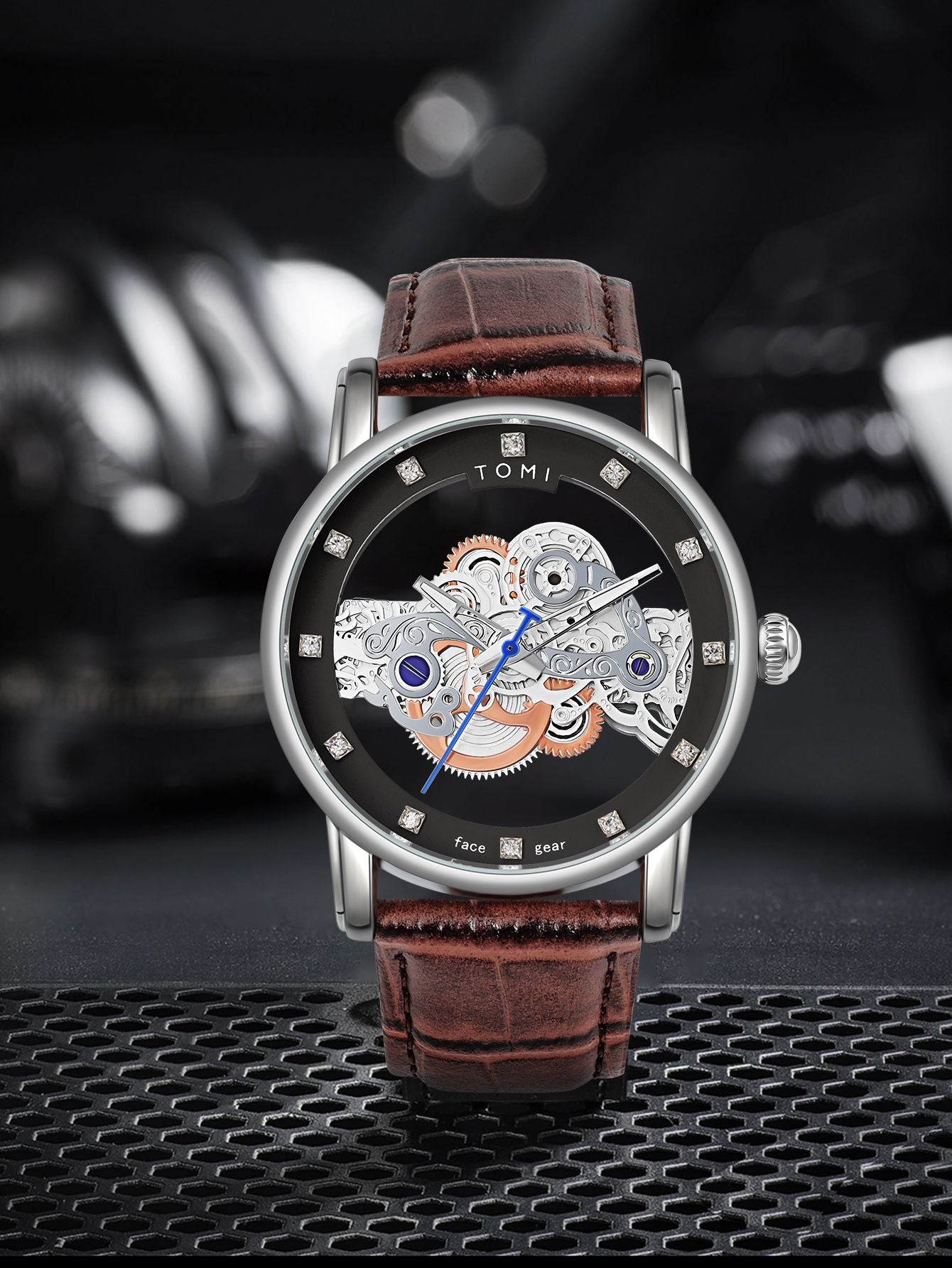 Relógio Tomi Classic Skeleton - Box Premium 2 Pulseiras