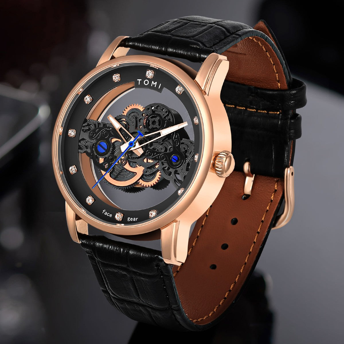 Relógio Tomi Classic Skeleton - Box Premium 2 Pulseiras