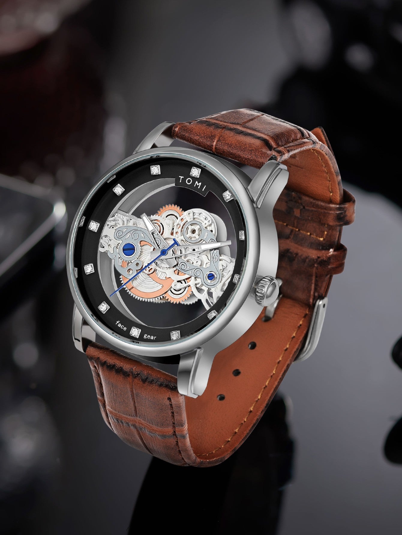 Relógio Tomi Classic Skeleton - Box Premium 2 Pulseiras