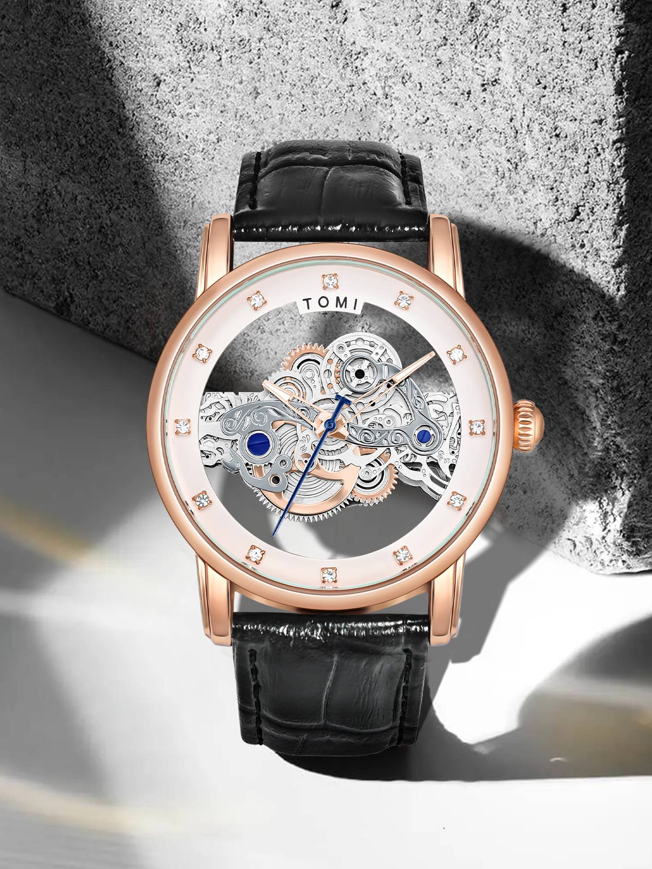 Relógio Tomi Classic Skeleton - Box Premium 2 Pulseiras