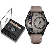 Relógio Tomi MetroDate Cinza