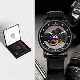 Relógio Tomi Classic Skeleton Black