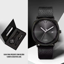 Relógio Minimalista Tomi ExecutiveSet™ - Box Premium Com Caneta